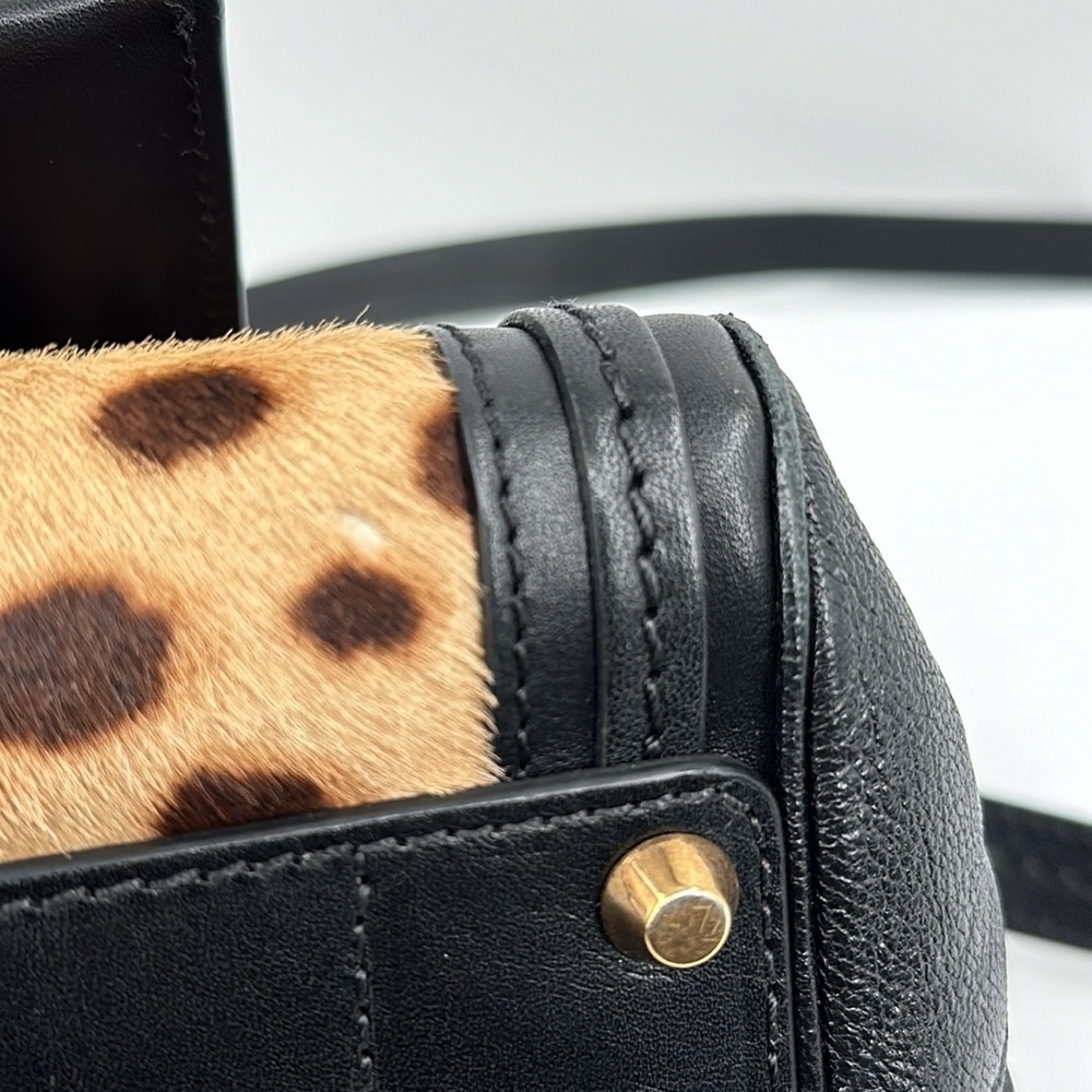 Authenticated Chloe Leopard Alice 2 Way Handbag- Black - Picture 10 of 17